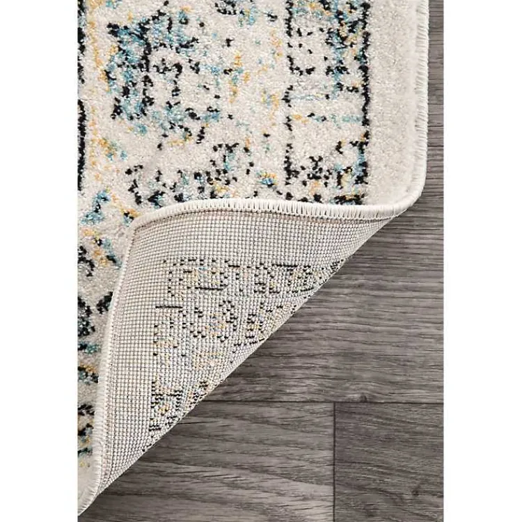 Area Rugs-Kirklands Home Gray Verona Medallion Area Rug, 5x7