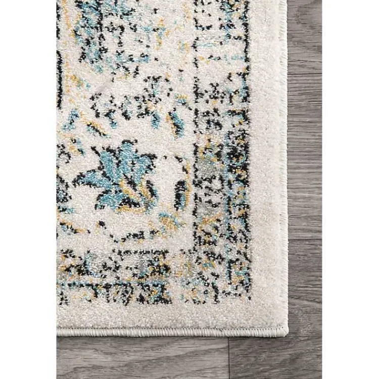 Area Rugs-Kirklands Home Gray Verona Medallion Area Rug, 5x7