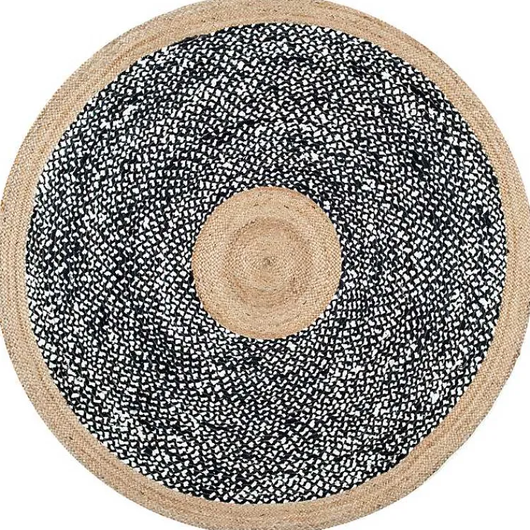 Area Rugs-Kirklands Home Natural Lesha Round Rug, 8 ft.