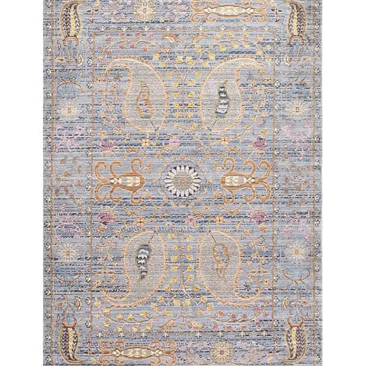 Area Rugs-Kirklands Home Blue Vintage Killian Area Rug, 5x8