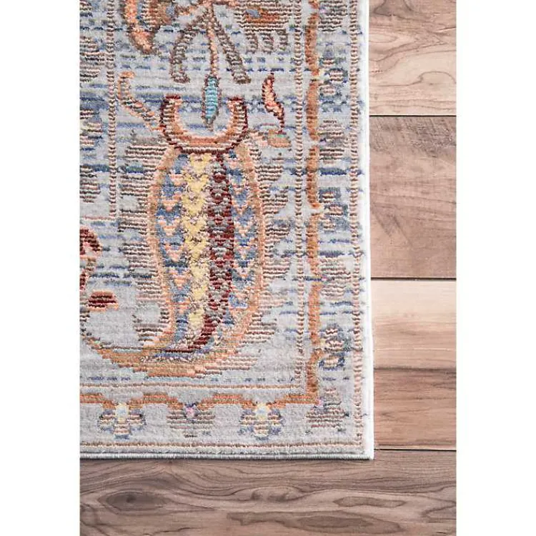 Area Rugs-Kirklands Home Blue Vintage Killian Area Rug, 5x8