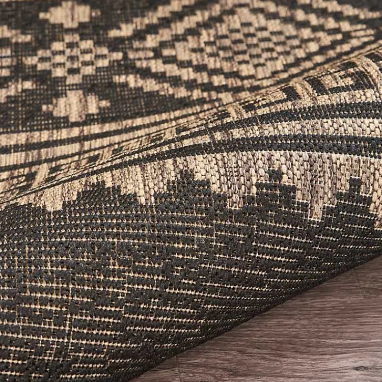 Outdoor Rugs-Kirklands Home Greek Key Sun Shower Outdoor Area Rug, 5x8