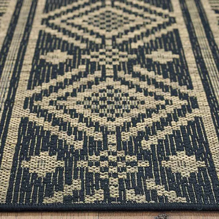 Outdoor Rugs-Kirklands Home Greek Key Sun Shower Outdoor Area Rug, 5x8