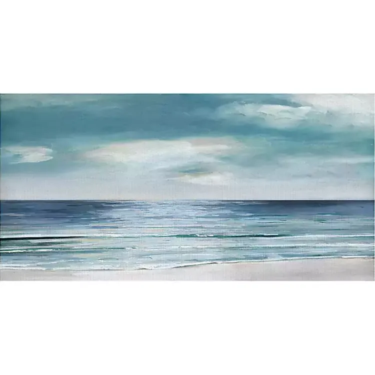 Canvas Art-Kirklands Home Silver Shore Canvas Art Print Blue