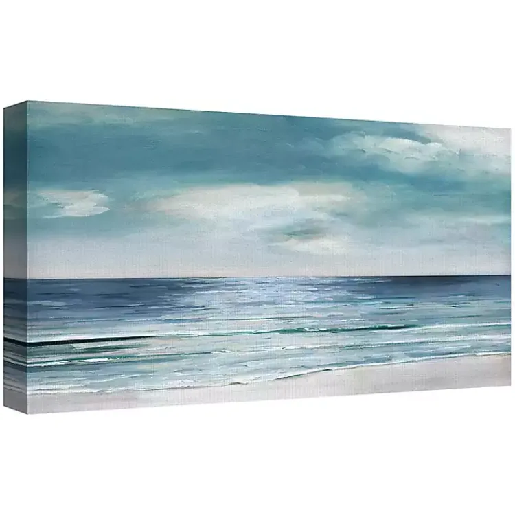 Canvas Art-Kirklands Home Silver Shore Canvas Art Print Blue