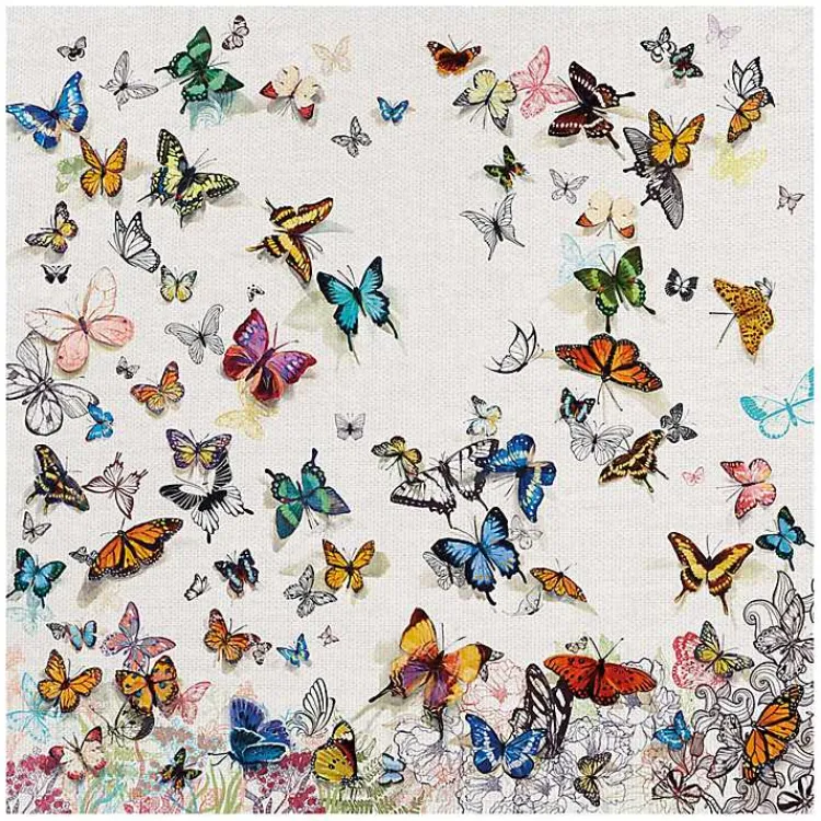 Canvas Art-Kirklands Home Papillon Canvas Art Print Multi