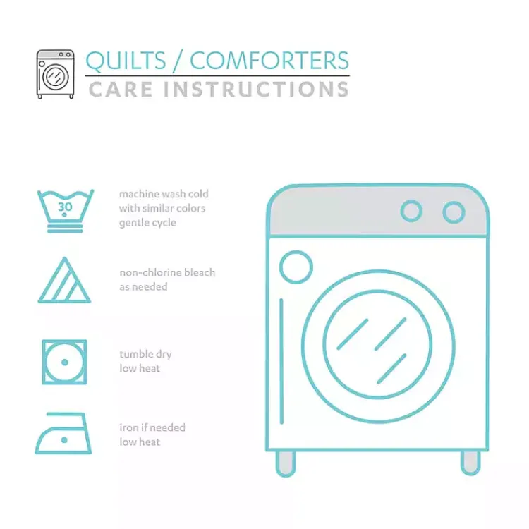 Comforters-Kirklands Home Blue Farmhouse 3-pc. Full/Queen Comforter Set