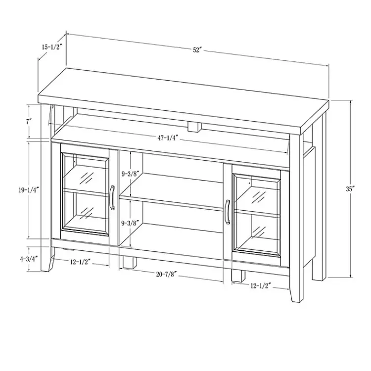 Tv Stands & Media Consoles-Kirklands Home Farmhouse Highboy Dark Walnut TV Stand Brown