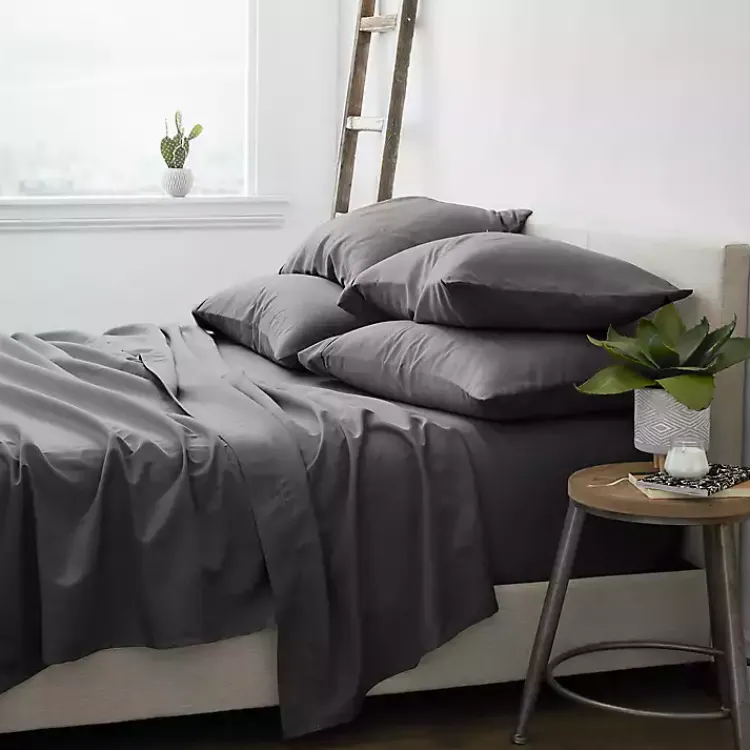 Bed Sheets-Kirklands Home Ultra Soft 6-pc. Full Sheet Set Gray