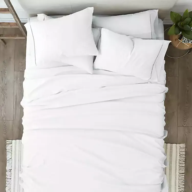 Bed Sheets-Kirklands Home Ultra Soft 6-pc. Full Sheet Set White