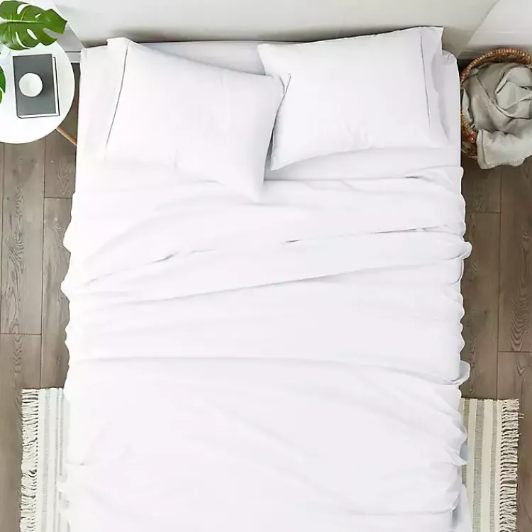 Bed Sheets-Kirklands Home Ultra Soft 3-pc. Twin Sheet Set White