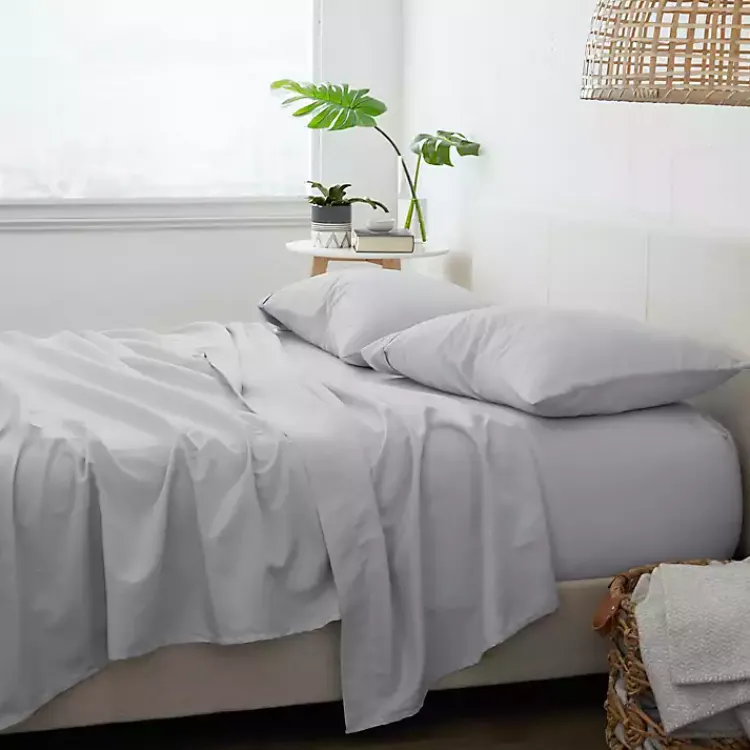 Bed Sheets-Kirklands Home Ultra Soft 3-pc. Twin XL Sheet Set Gray