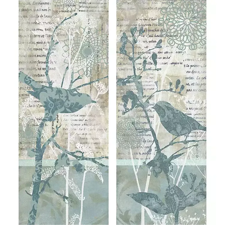 Canvas Art-Kirklands Home Winter Birds I & II Canvas Art Prints, Set of 2