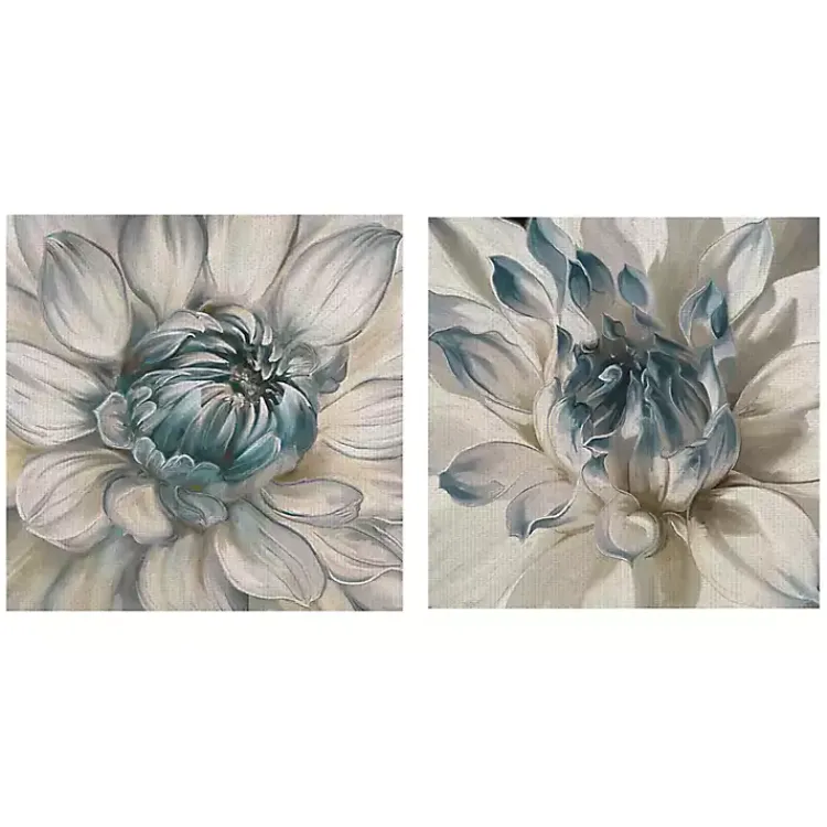 Canvas Art-Kirklands Home Daytime Blue Dahlia Canvas Art Prints, Set of 2