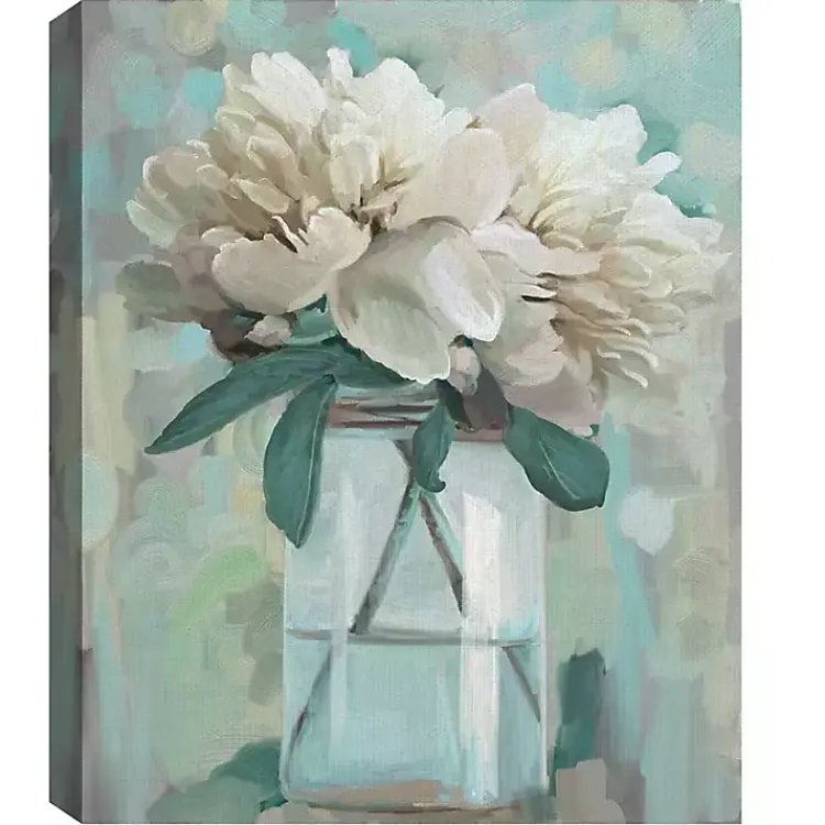 Canvas Art-Kirklands Home Farmhouse Peonies Canvas Art Prints, Set of 2