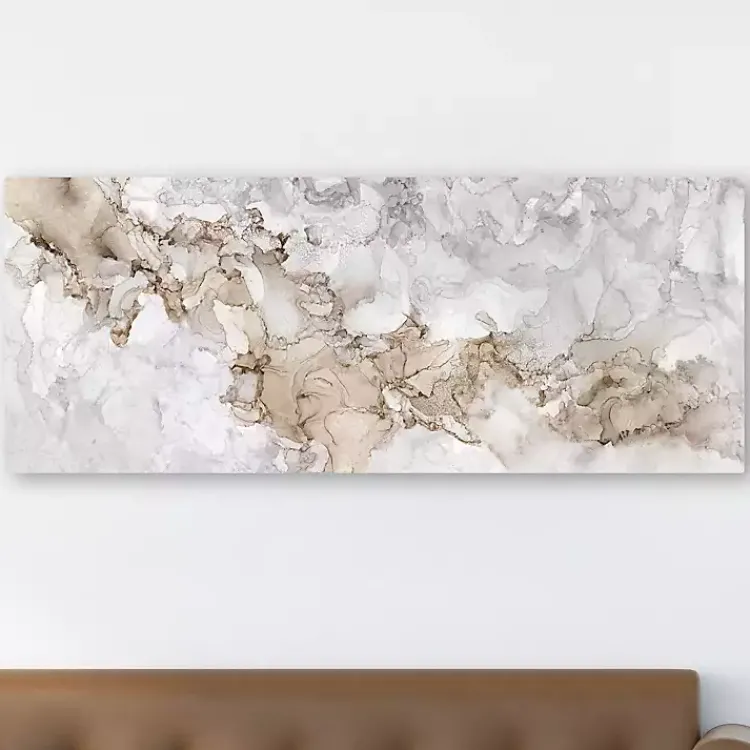 Canvas Art-Kirklands Home Neutral Gray Beauty Panel Giclee Canvas Art Print