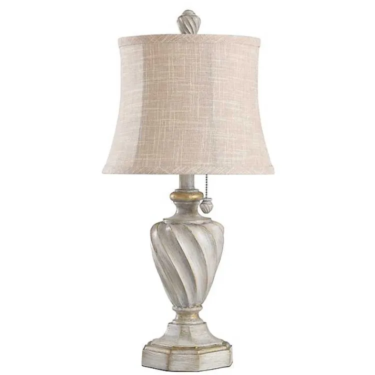 Table Lamps-Kirklands Home Cream and Off-White Table Lamp Ivory