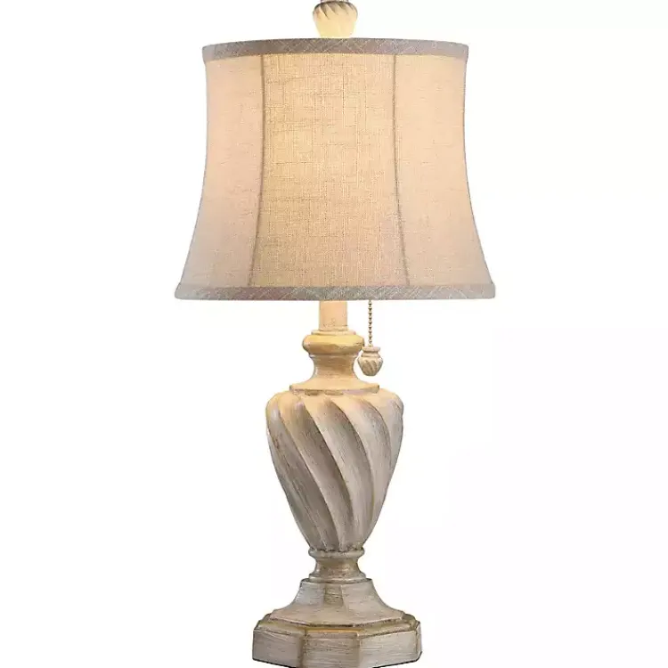 Table Lamps-Kirklands Home Cream and Off-White Table Lamp Ivory