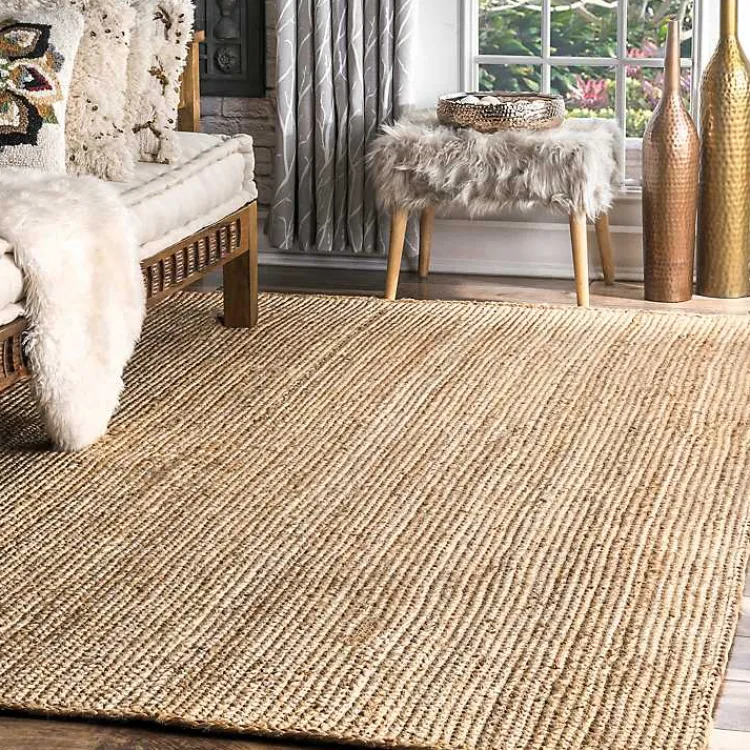 Area Rugs-Kirklands Home Natural Reno Woven Area Rug, 5x8 Tan