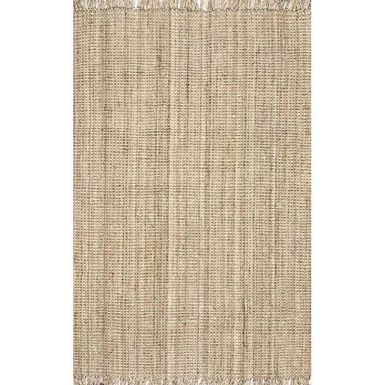 Area Rugs-Kirklands Home Hand Woven Chunky Loop Natural Jute Area Rug, 7x9 Tan