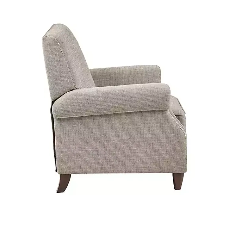 Accent Chairs-Kirklands Home Evanston Push-Back Sand Recliner Gray