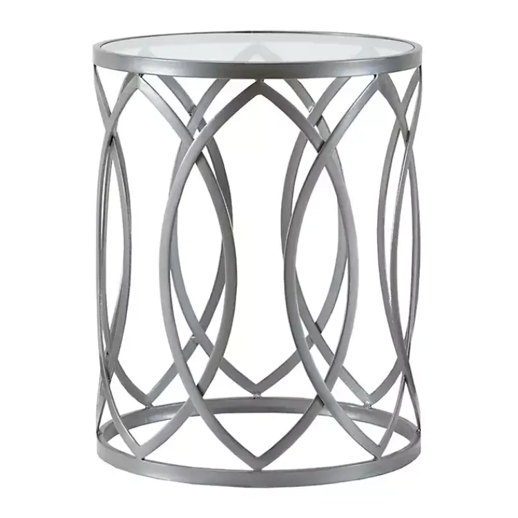 Accent & End Tables-Kirklands Home Corey Geometric Accent Table Gray