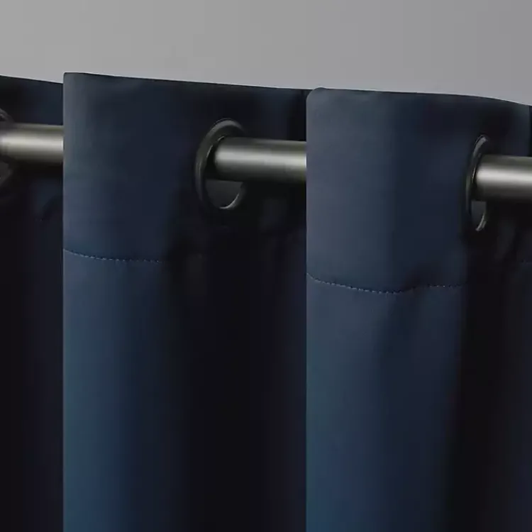 Curtains & Drapes-Kirklands Home Vintage Indigo Woven Curtain Panel Set, 84 in. Blue