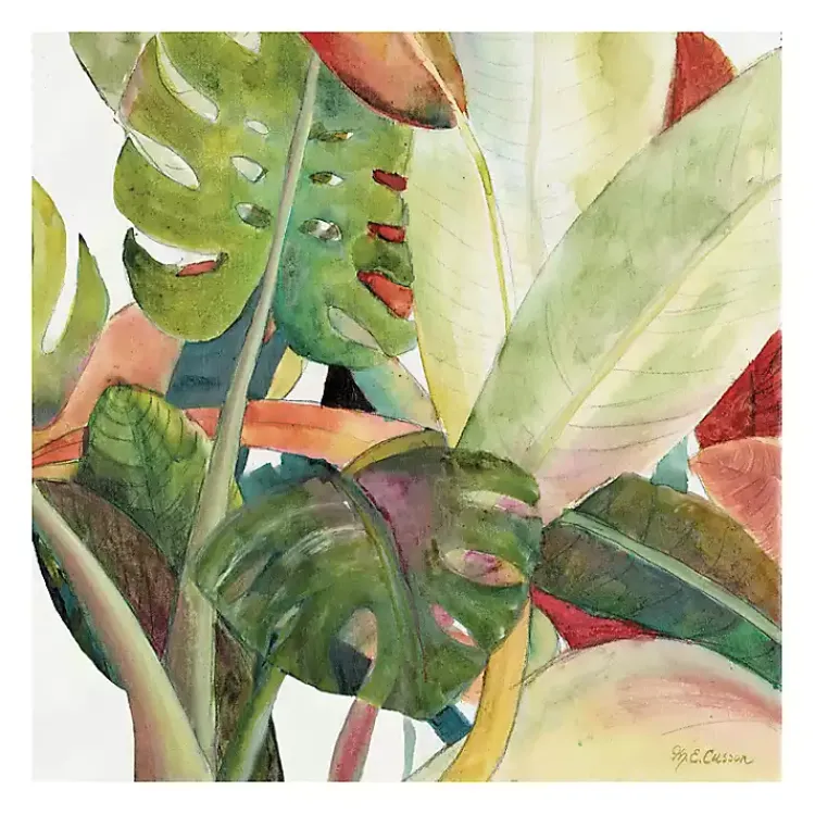 Canvas Art-Kirklands Home Lush Garden Square I Giclee Canvas Art Print Green