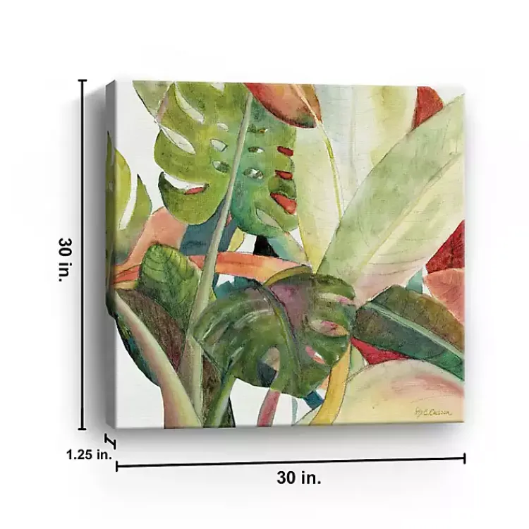 Canvas Art-Kirklands Home Lush Garden Square I Giclee Canvas Art Print Green