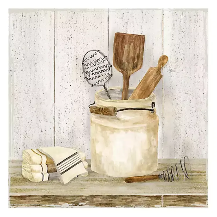 Canvas Art-Kirklands Home Vintage Kitchen I Giclee Canvas Art Print, 20x20 White