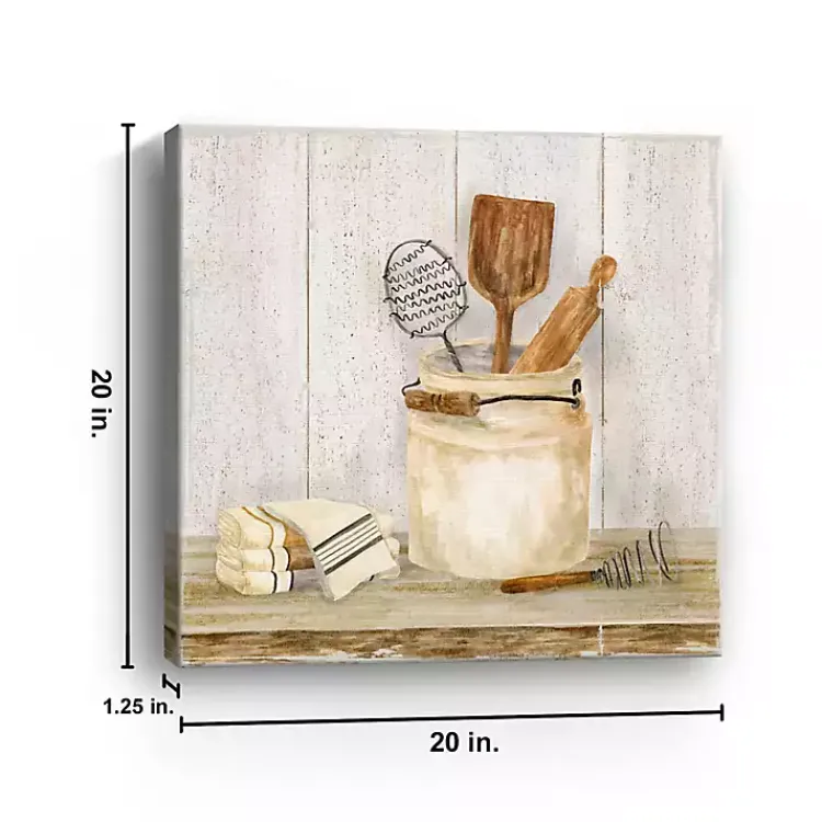 Canvas Art-Kirklands Home Vintage Kitchen I Giclee Canvas Art Print, 20x20 White