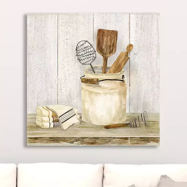 Canvas Art-Kirklands Home Vintage Kitchen I Giclee Canvas Art Print, 20x20 White