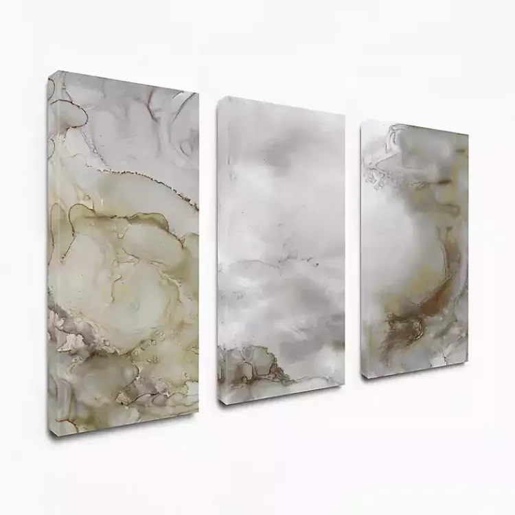 Canvas Art-Kirklands Home Portland Skies Giclee Canvas Art Prints, Set of 3 Gray