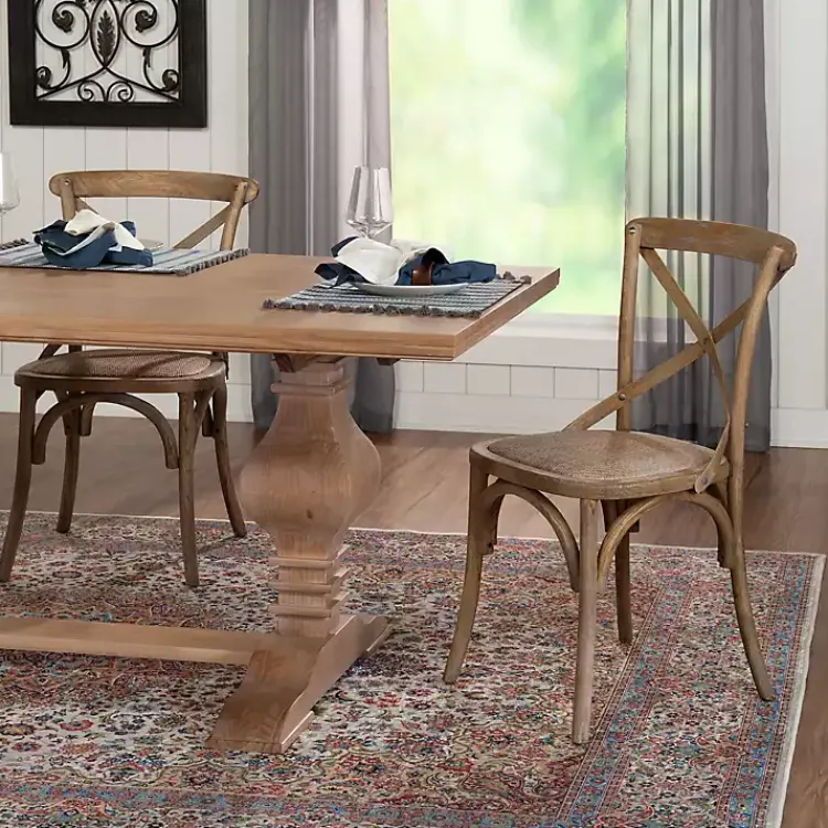 Dining Chairs-Kirklands Home French Country X-Back Dining Chairs, Set of 2 Gray