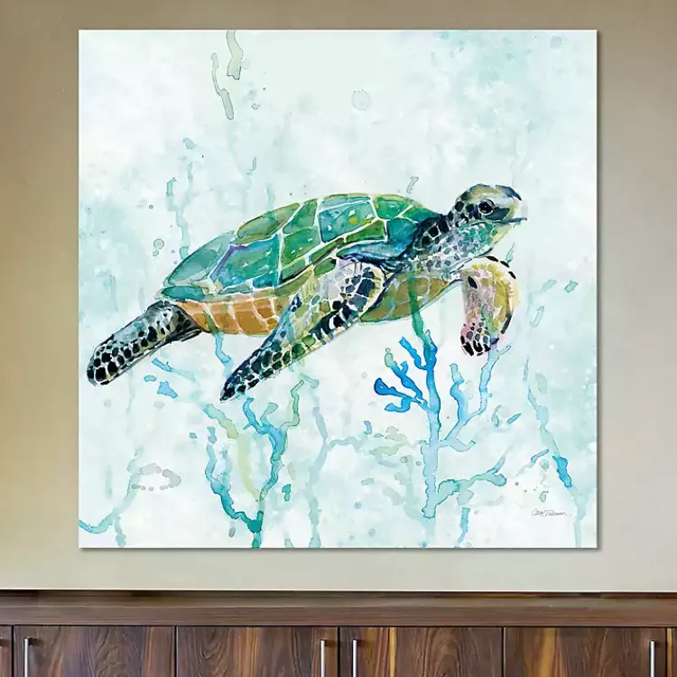 Canvas Art-Kirklands Home Sea Turtle Swim I Canvas Art Print