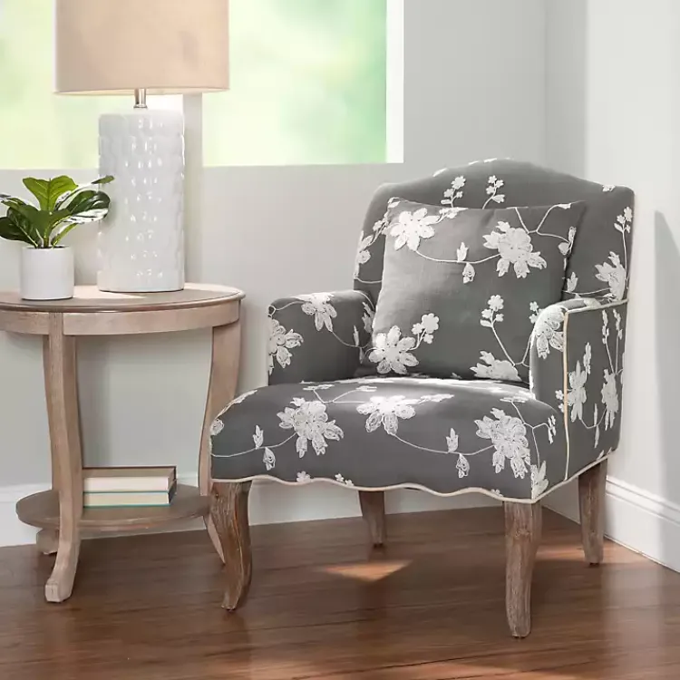 Accent Chairs-Kirklands Home Natalie Floral Accent Chair