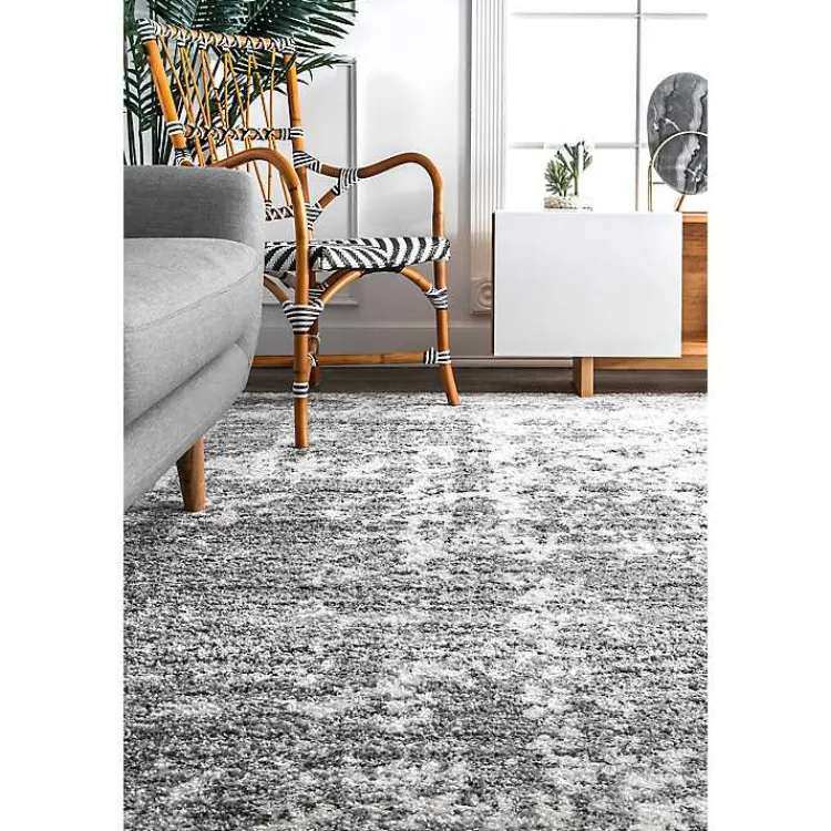 Area Rugs-Kirklands Home Silver Deena Abstract Area Rug, 5x8