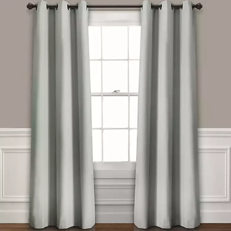 Curtains & Drapes-Kirklands Home Light Blackout Curtain Panel Set, 108 in. Gray