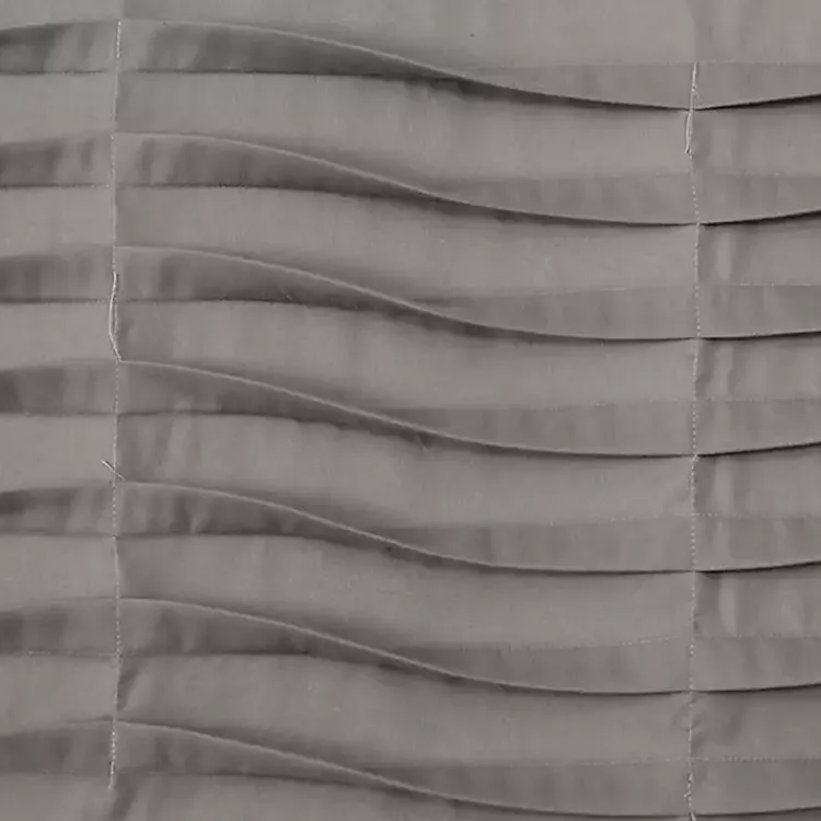 Curtains & Drapes-Kirklands Home Dark Wave Pattern Valance Gray