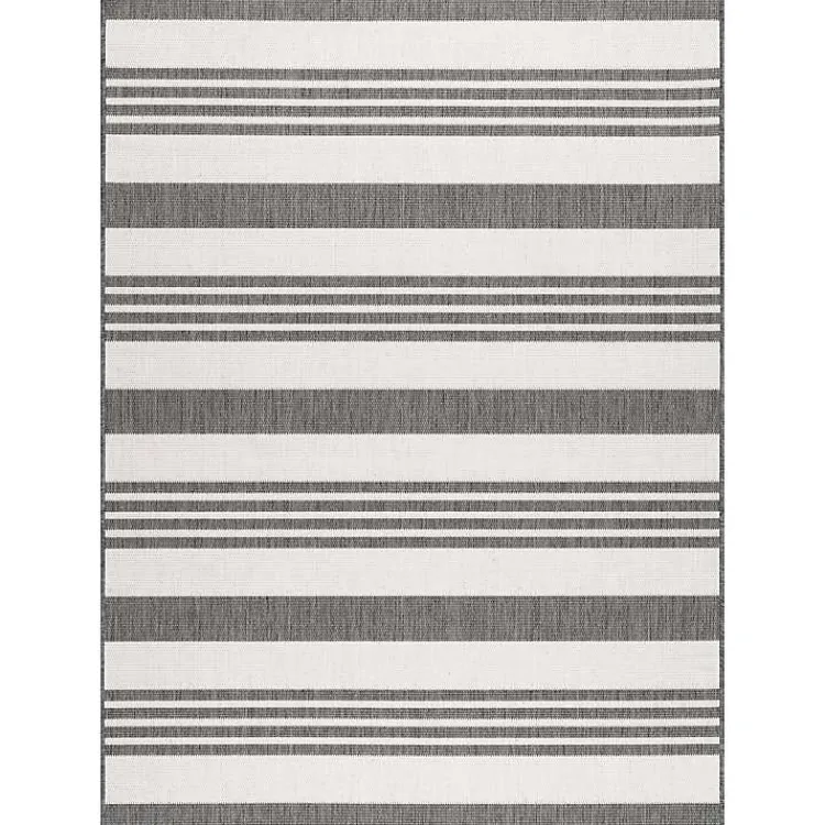 Outdoor Rugs-Kirklands Home Natural Robin Stripe Outdoor Rug, 5x7 Tan