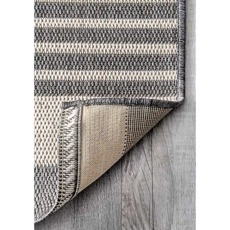 Outdoor Rugs-Kirklands Home Natural Robin Stripe Outdoor Rug, 5x7 Tan