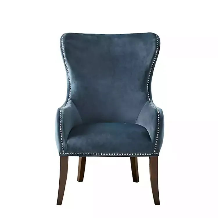 Accent Chairs-Kirklands Home Ivey Button Tufted Accent Chair Blue