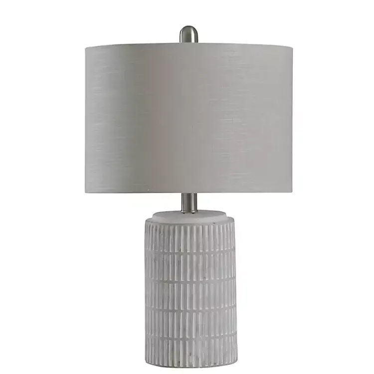 Table Lamps-Kirklands Home Distressed Modern Farmhouse Table Lamp White