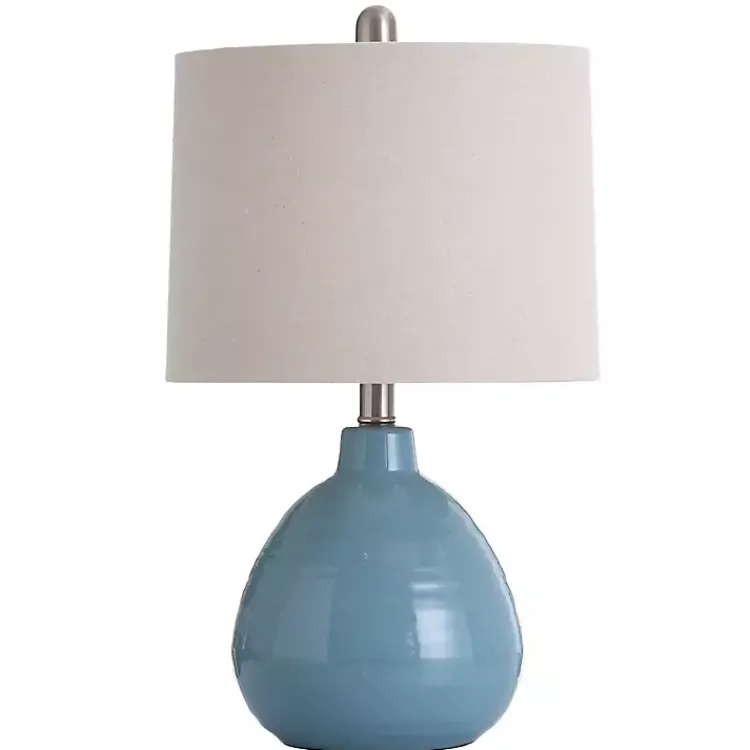 Table Lamps-Kirklands Home Bermuda Blue Ceramic Table Lamp Tan