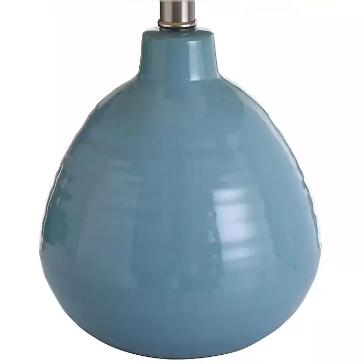 Table Lamps-Kirklands Home Bermuda Blue Ceramic Table Lamp Tan