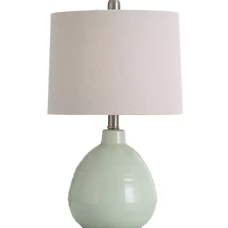Table Lamps-Kirklands Home Seafoam Mint Green Ceramic Table Lamp Tan