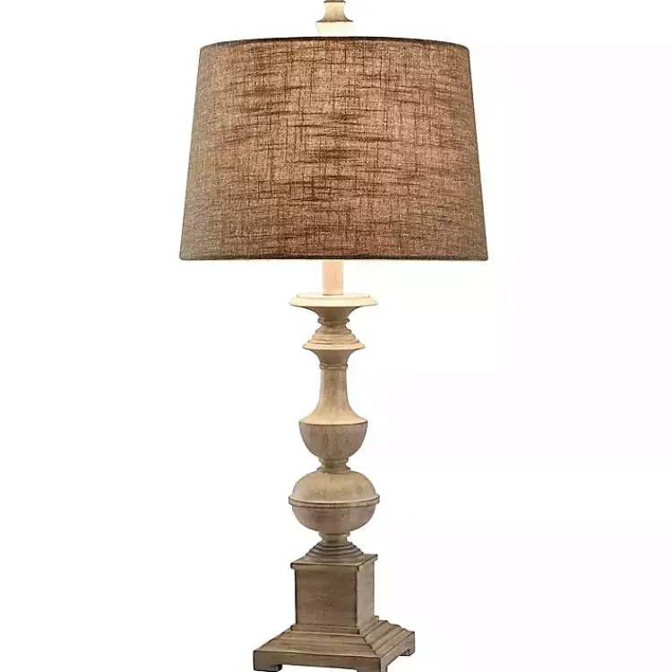 Table Lamps-Kirklands Home Natural Traditional Farmhouse Table Lamp Tan