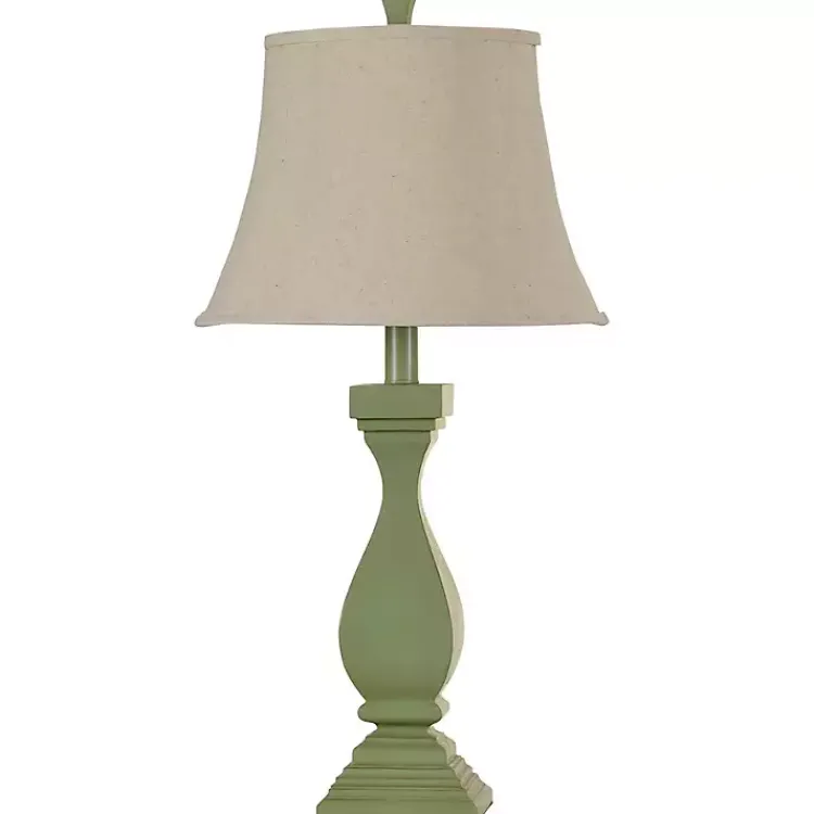 Table Lamps-Kirklands Home French Green Classic Table Lamp Ivory