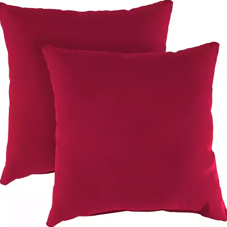 Outdoor Cushions & Pillows-Kirklands Home Pompei Outdoor Pillows, Set of 2 Red