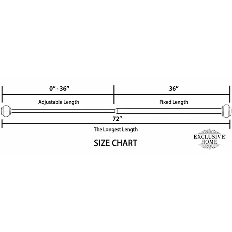 Curtain Rods & Hardware-Kirklands Home Matte Adjustable Prism Curtain Rod, 72 in. Silver